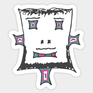 Peen Grink, The Green and Pink Bearded Boy Sticker